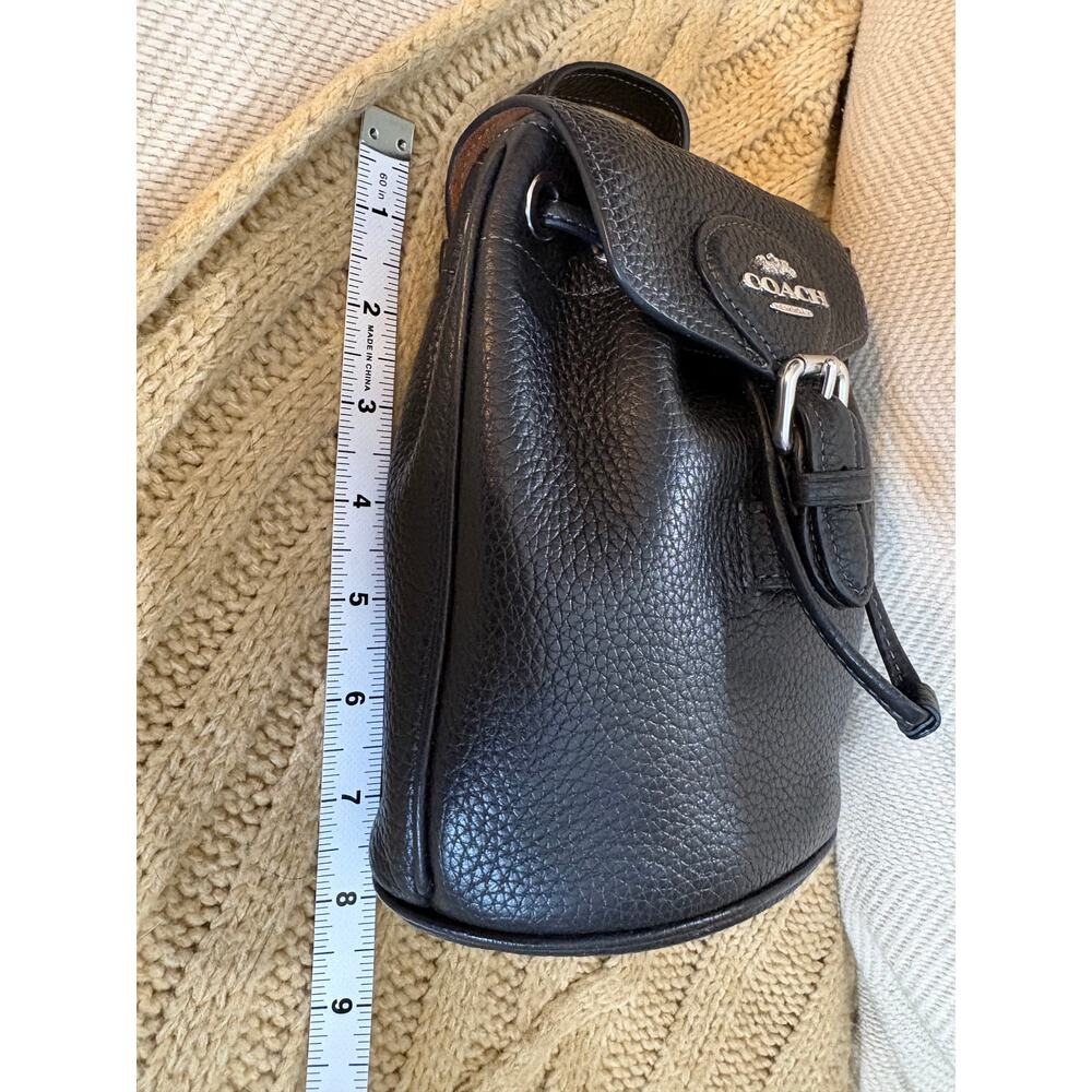 Coach Amelia Convertible Backpack Black Leather CL408 Crossbody/Shoulder - Picture 10 of 11
